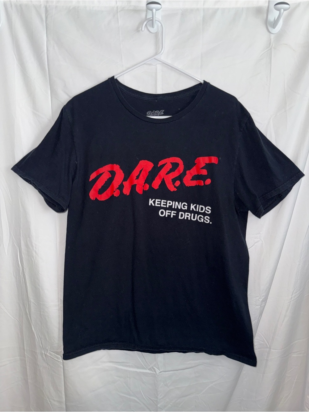 Dare Black Graphic Tee - Keeping Kids Off Drugs- Size L